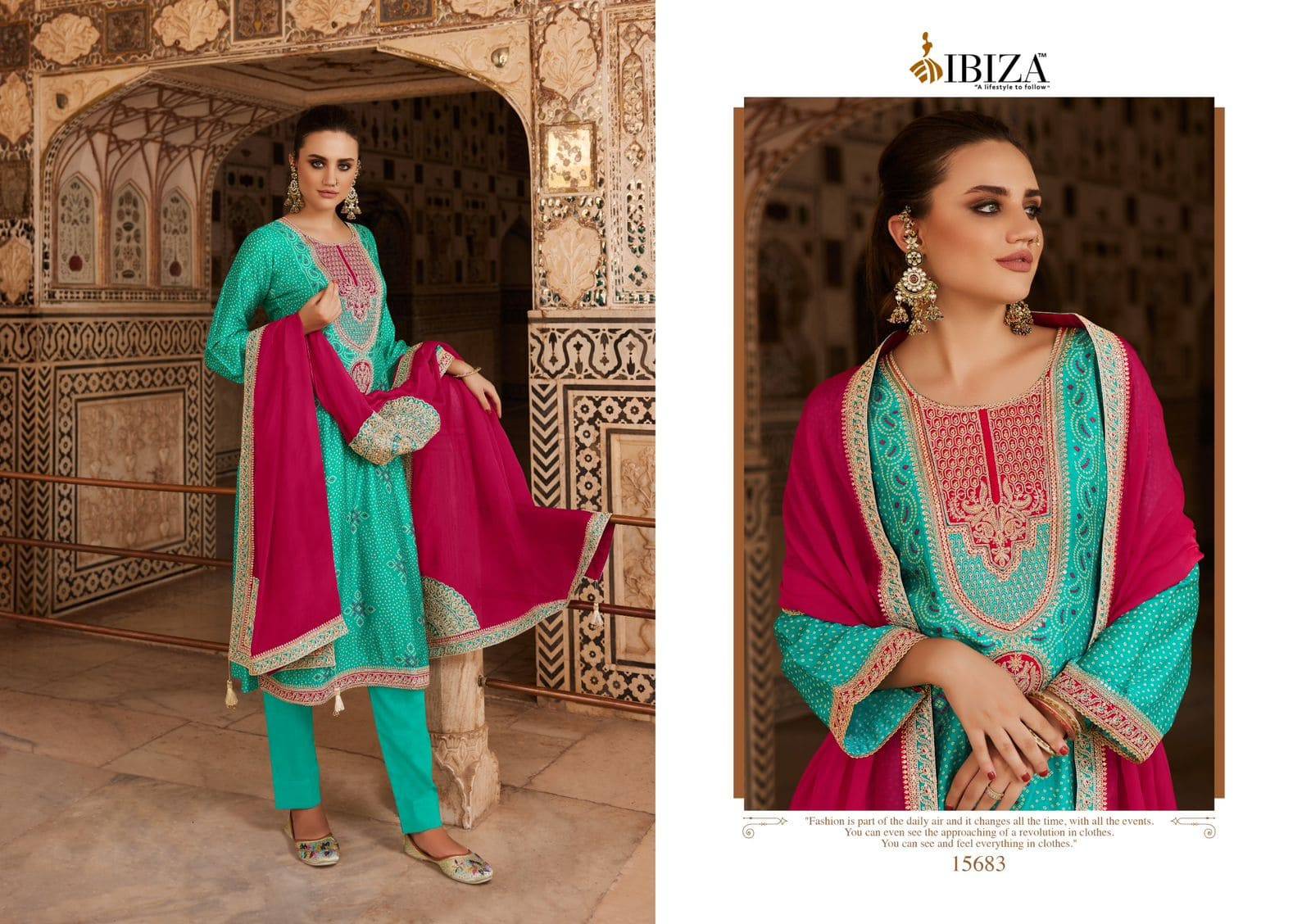 RUBANI A BANDHANI by Ibiza 15681 To 15687 Series Designer Festive Suits Beautiful Fancy Stylish Colorful Party Wear & Occasional Wear Digital print Dresses At Wholesale Price
